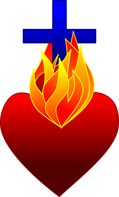 Clipart - Heart On Fire