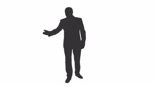 Silhouette of a man in a cowboy hat singing and dancing. Full HD ...