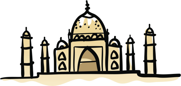Clip Art Of A Taj Mahal Clip Art, Vector Images & Illustrations ...
