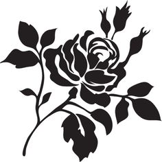 Simple Floral Stencils - ClipArt Best