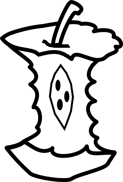 Apple Core Clipart - Tumundografico