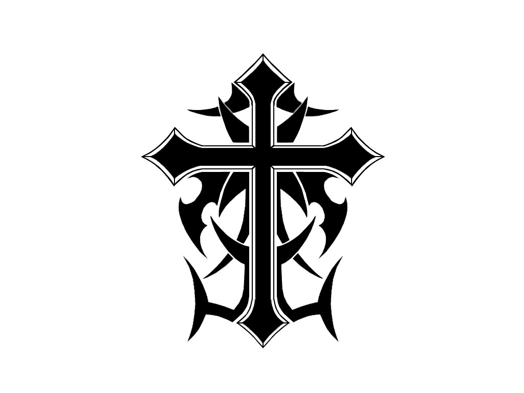 Cross tattoo with tribal design ~ 398 : Image Gallery 372 ...