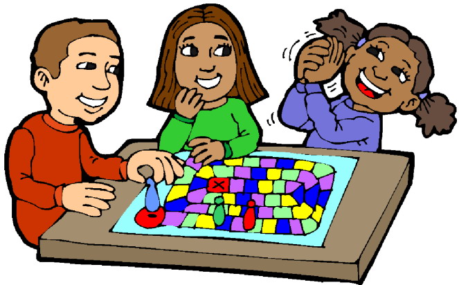 playing board games clip art