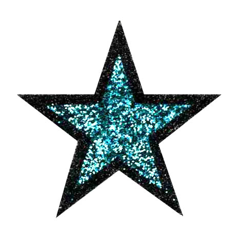 Glitter Star Stickers | Red with Silver Outline for Dance, Cheer ...