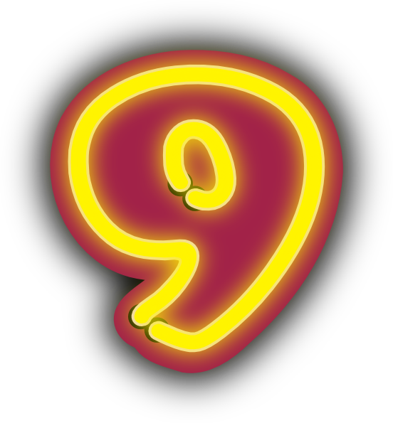 Number Nine clip art - vector clip art online, royalty free ...