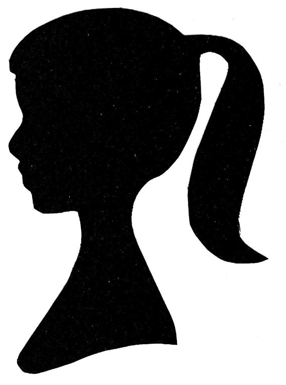 DIY Barbie silhouette iron on fabric applique by patternoldies