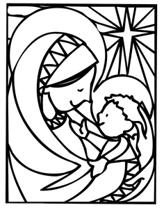 christmas nativity tekeningen