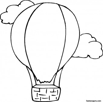 Print out coloring pages Hot Air Balloon - Printable Coloring ...