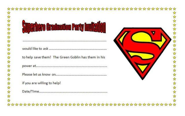 Themed Printable Graduation Invitations