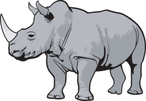 Rhino Clipart Black And White - Free Clipart Images