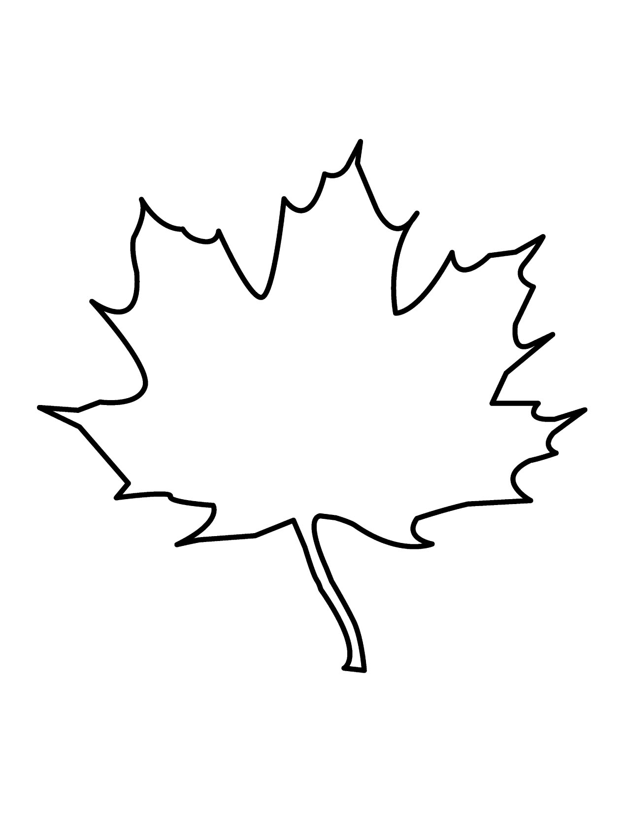 Maple Leaf Outline Clipart