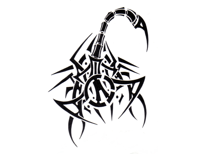 Scorpion Tribal Tattoo Clipart