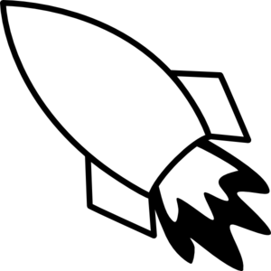 Rocket Clipart Black And White - Free Clipart Images