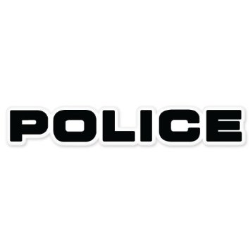 Amazon.com: Police car bumper sticker decal 8" x 1": Automotive