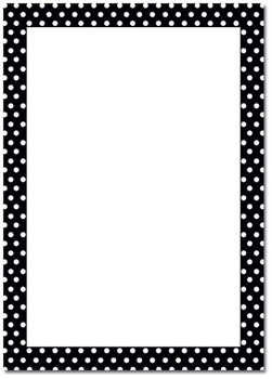 POLKA DOT B/W PAGE BORDER - TeachersPayTeachers.com