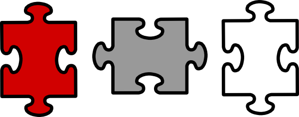 Puzzle Pieces Connected Clip Art - vector clip art ...