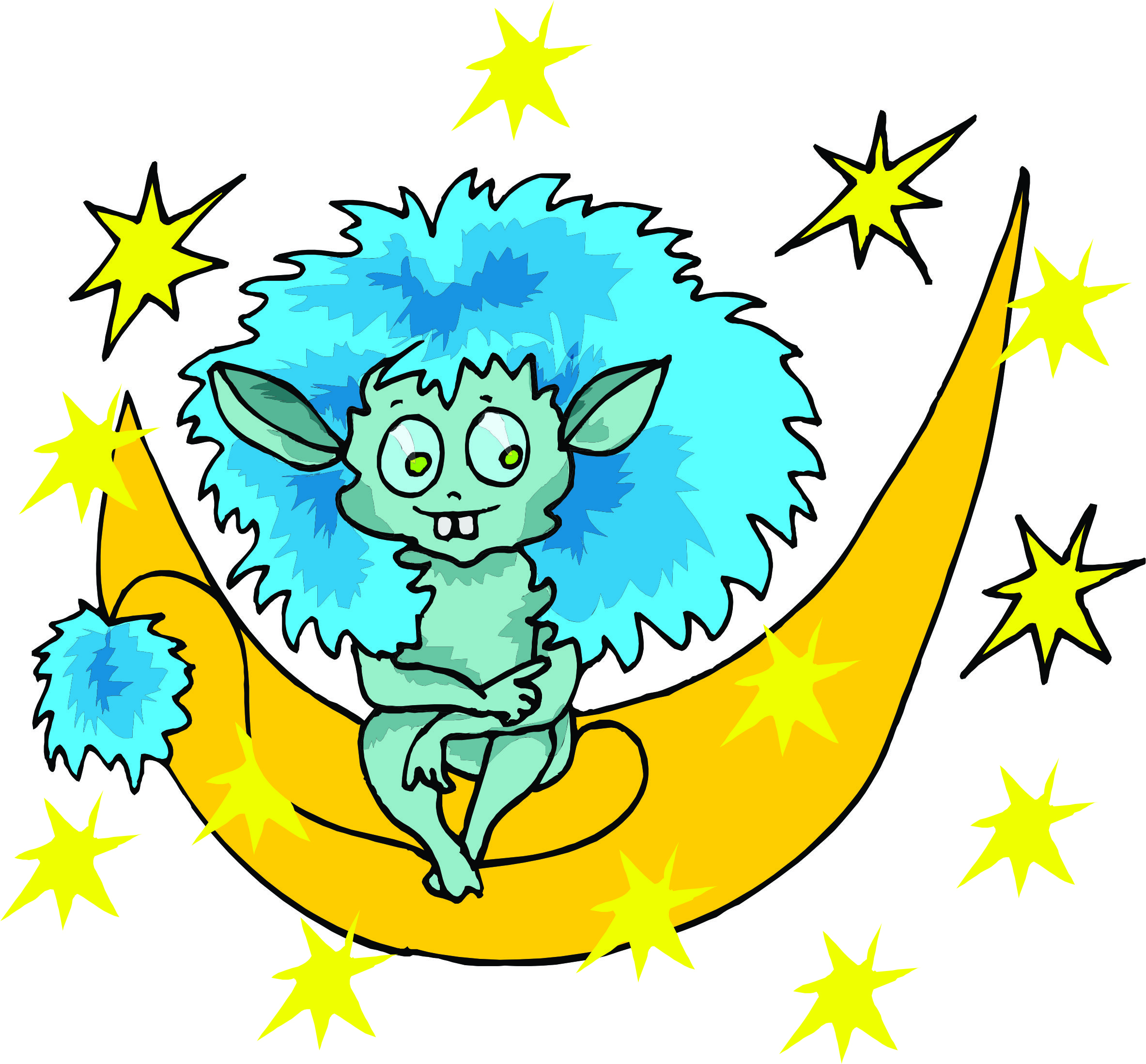 Pin Moon Cartoon Monster