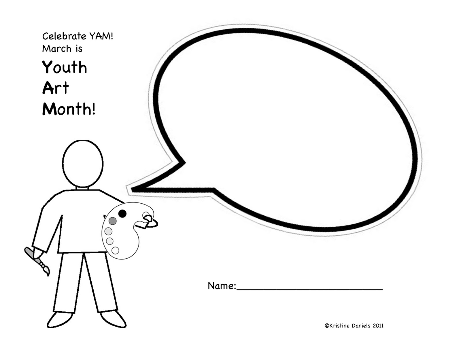 Kristine Daniels Studio: YAM! Handout Activity: Say it with a CARTOON!