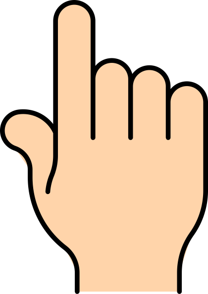 Finger pointing up clipart
