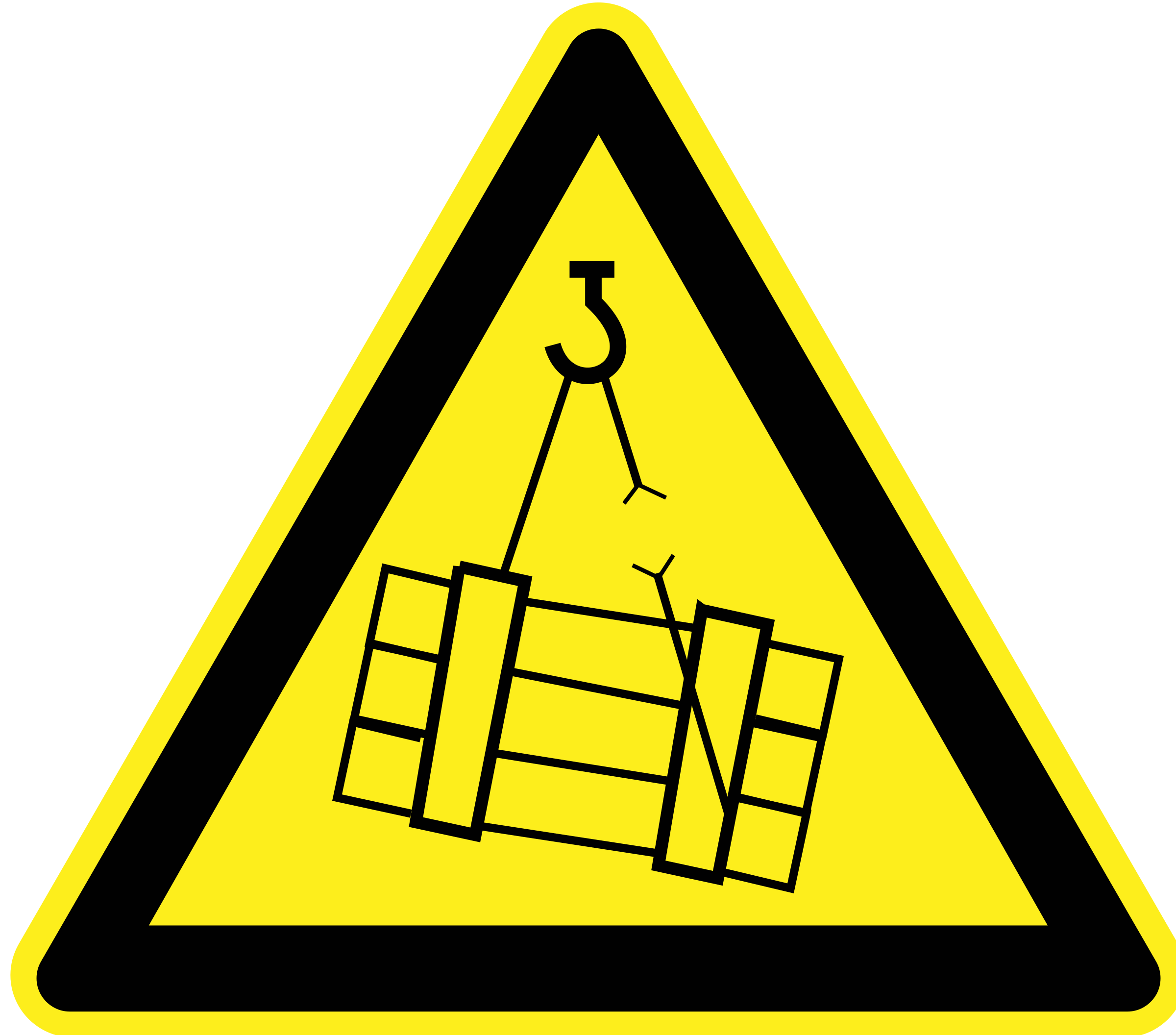 Clipart - Signs Hazard Warning - falling cargo