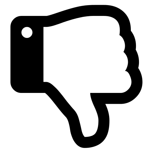 Thumbs down font awesome.svg