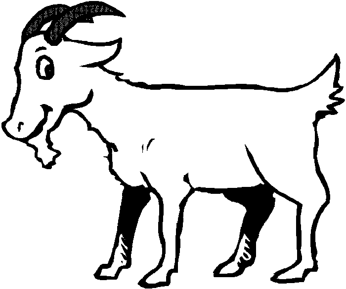 Black goat clipart