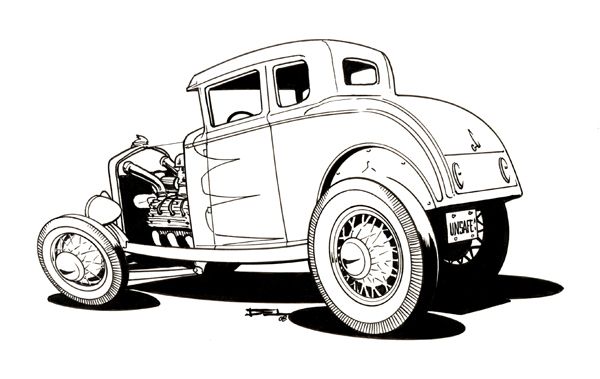 Models, Cartoon and Hot rods