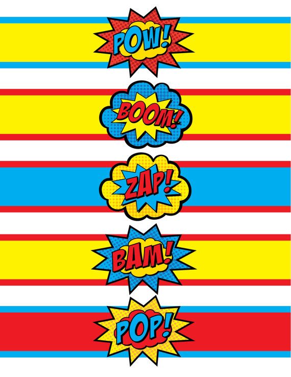 Superhero Labels | Super Hero Food ...