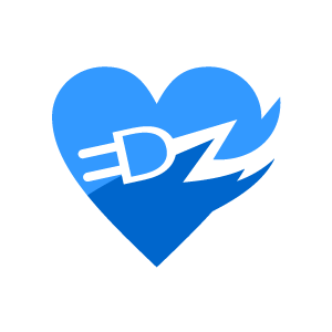 Heart Clipart - Blue Electric Heart with Black Background ...