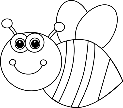 Bee clipart outline