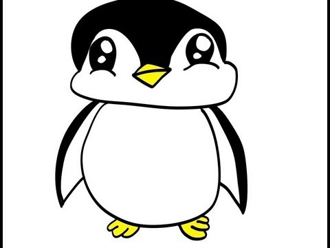 How To Draw A Cartoon Penguin - YouTube