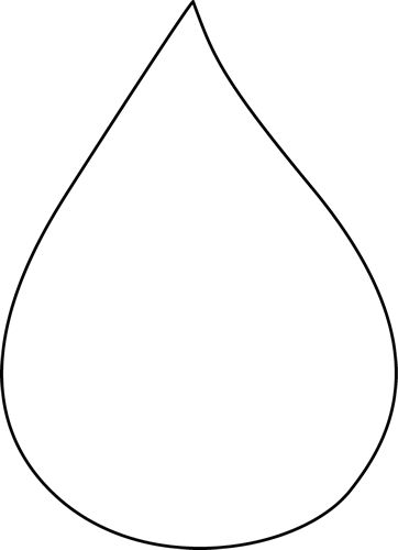 Rain drop clipart black and white