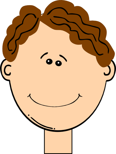 Boy with brown hair clipart