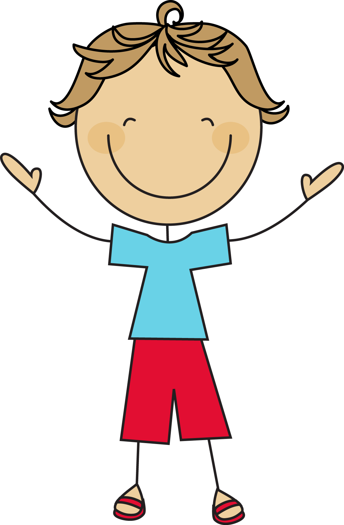 Cartoon Stick Boy Clipart