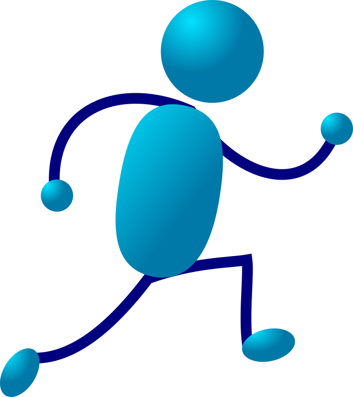 Stick Man Running Clipart
