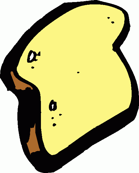 Slice Of Bread Clipart Black And White - Free ...