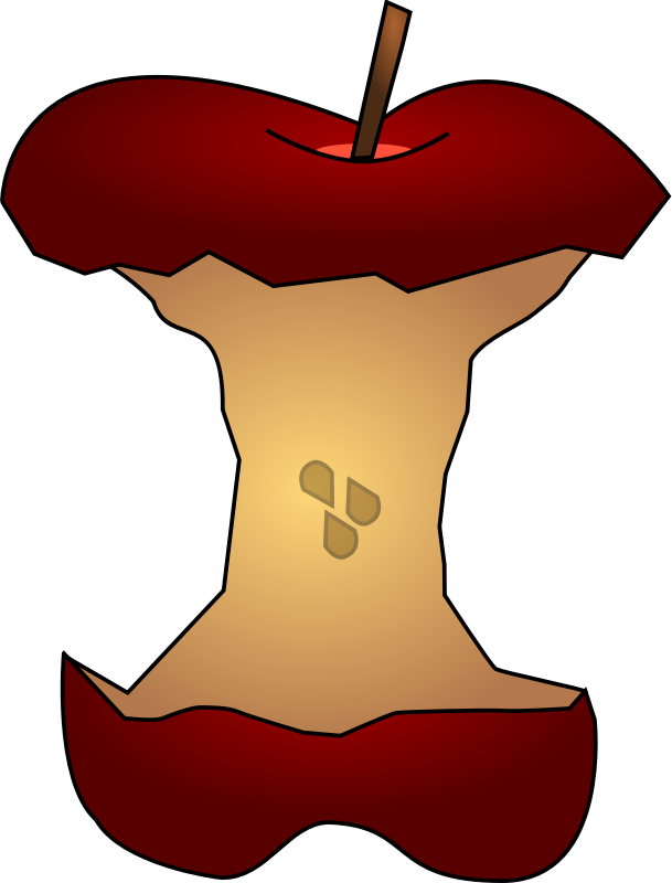 Apple Core Clipart - Tumundografico