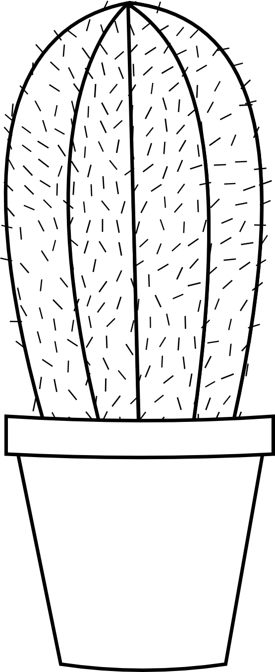 Cactus Clipart Black And White - Tumundografico
