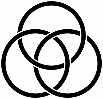 Borromean Rings clip art vector, free vector images