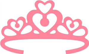 Silhouette Online Store - View Design #12017: heart princess crown