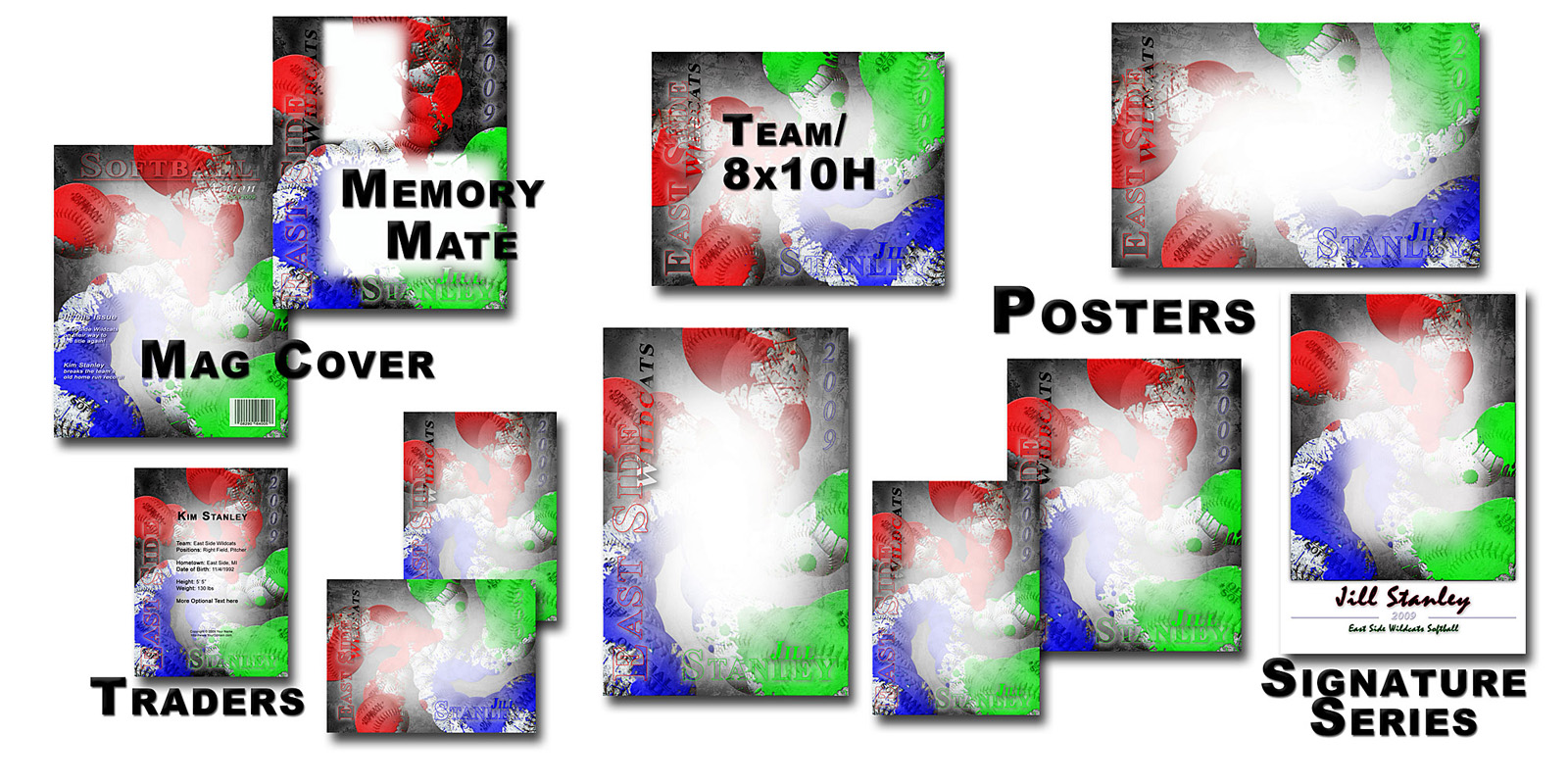 Templates Unlimited by ArtisticAction.com baseball and softball ...