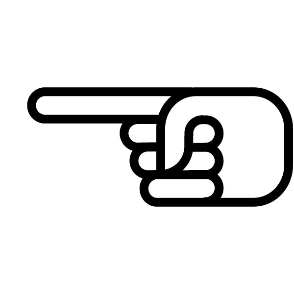 Left Arrow Hand Symbol: Free Graphics, Pictograms, icons, Visuals ...