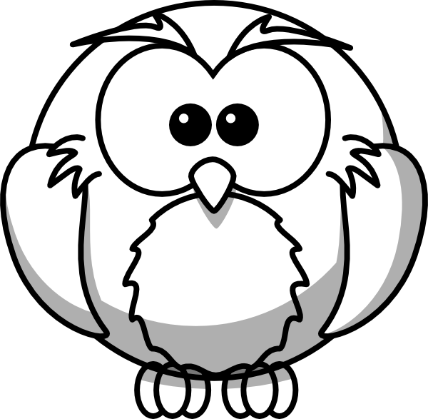 Owl Outline Clip Art - vector clip art online ...