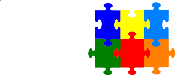 Jigsaw Puzzle 6 Pieces clip art - vector clip art online, royalty ...