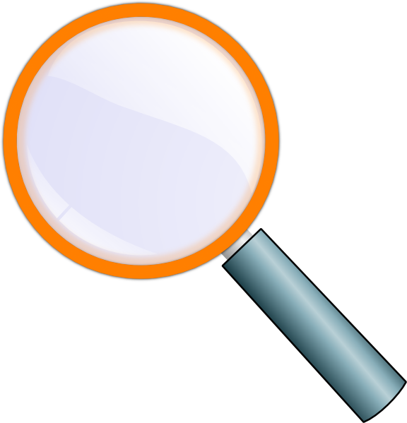 Orange Magnifying Glass clip art - vector clip art online, royalty ...