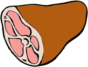 Whole Ham clip art Free Vector
