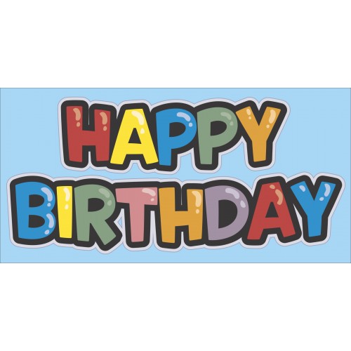 Baby Blue Happy Birthday Banner World's Best Banners