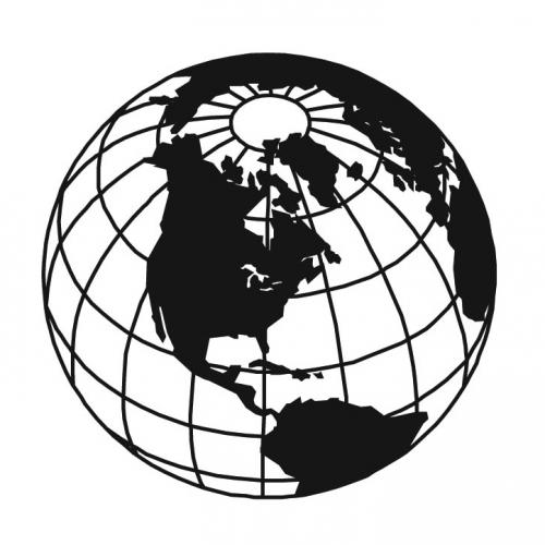 Globe Line Art