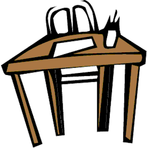 Black And White Clip Art Table