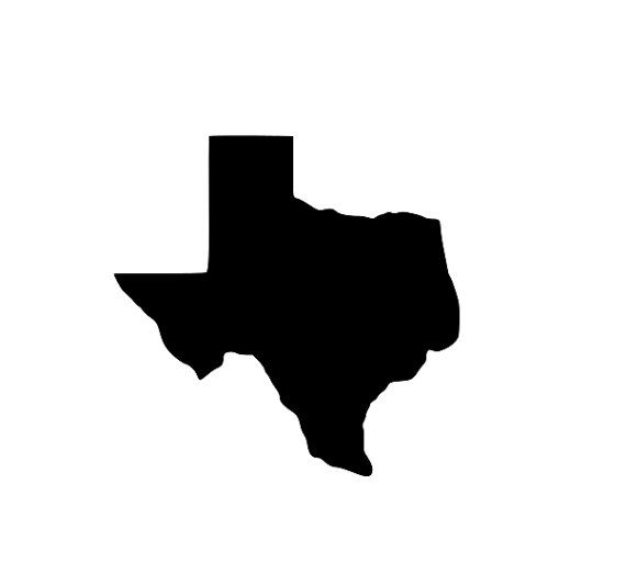 Texas Digital Silhouette and Outline for by DigitalEngraving